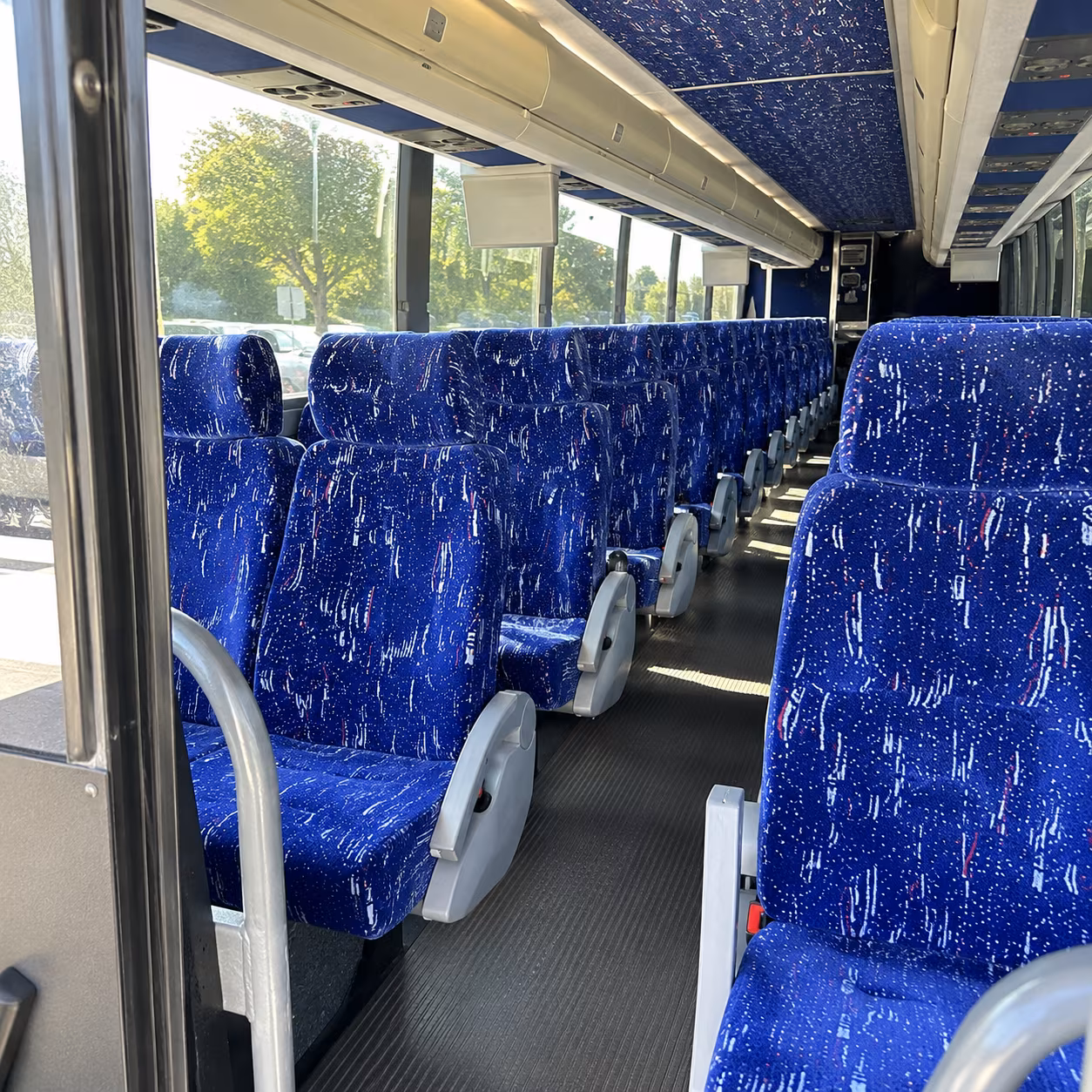 conway charter bus inside