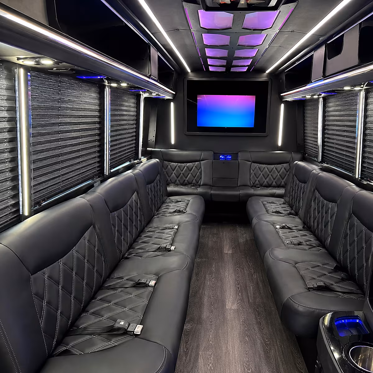conway party bus rental interior