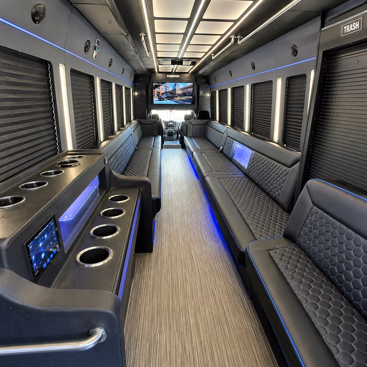 conway party bus rentals inside