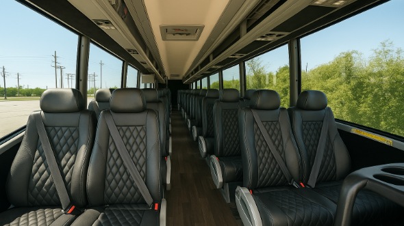 Interior of Charter Bus Company Conway's 15 Passenger Minibus in Conway