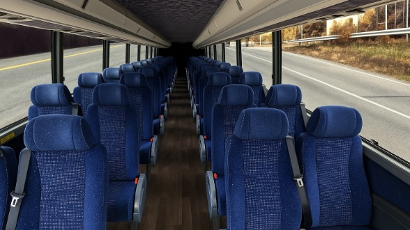 Interior of Charter Bus Company Conway's 30 Passenger Minibus in Conway