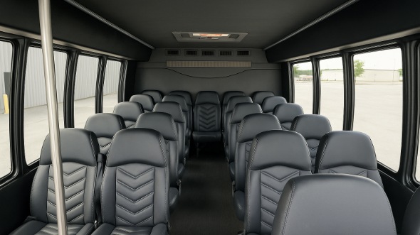 Interior of Charter Bus Company Conway's 35 Passenger Minibus in Conway