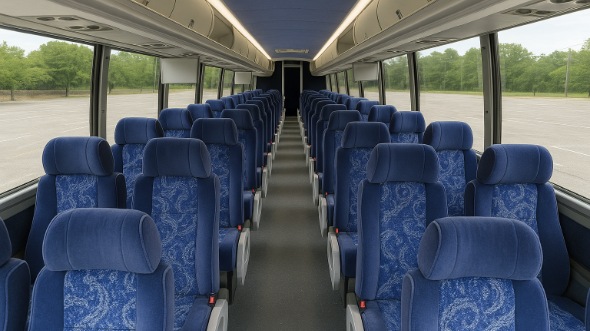 Interior of Charter Bus Company Conway's 50 Passenger Charter Bus in Conway
