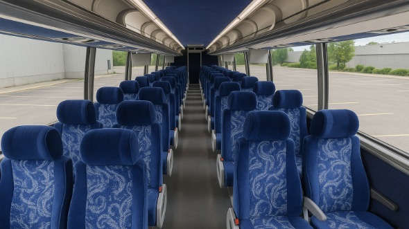Interior of Charter Bus Company Conway's 55 Passenger Charter Bus in Conway
