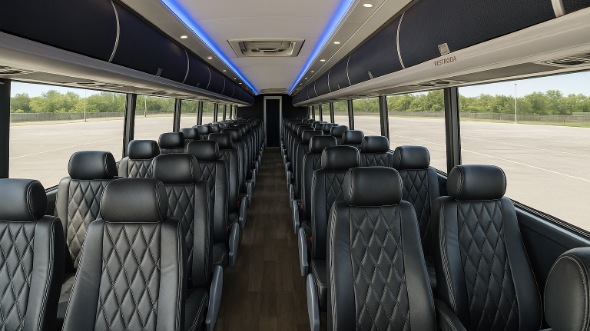 conway 50 passenger charter bus inside