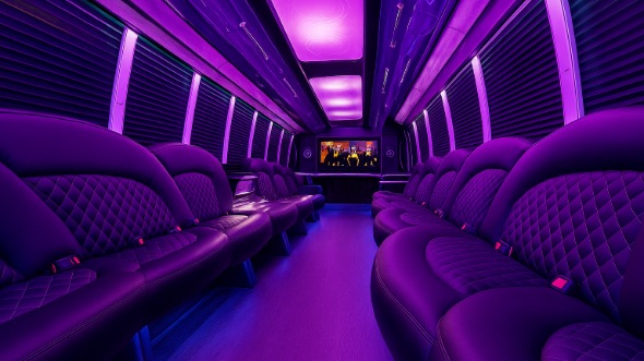conway party bus rental inside
