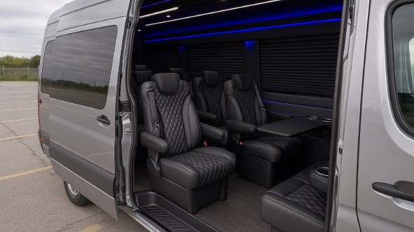 conway sprinter van with driver inside