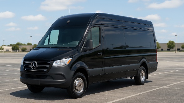 Exterior of Charter Bus Company Conway's Sprinter Van Rental With Driver in Conway