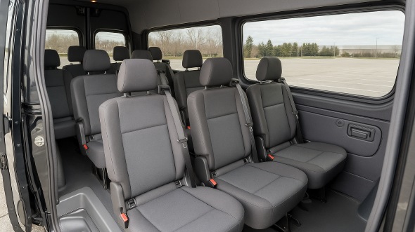 Interior of Charter Bus Company Conway's Sprinter Van Rental With Driver in Conway